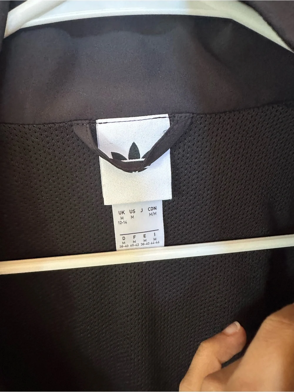 adidas Black Track Jacket with White Three-Stripes